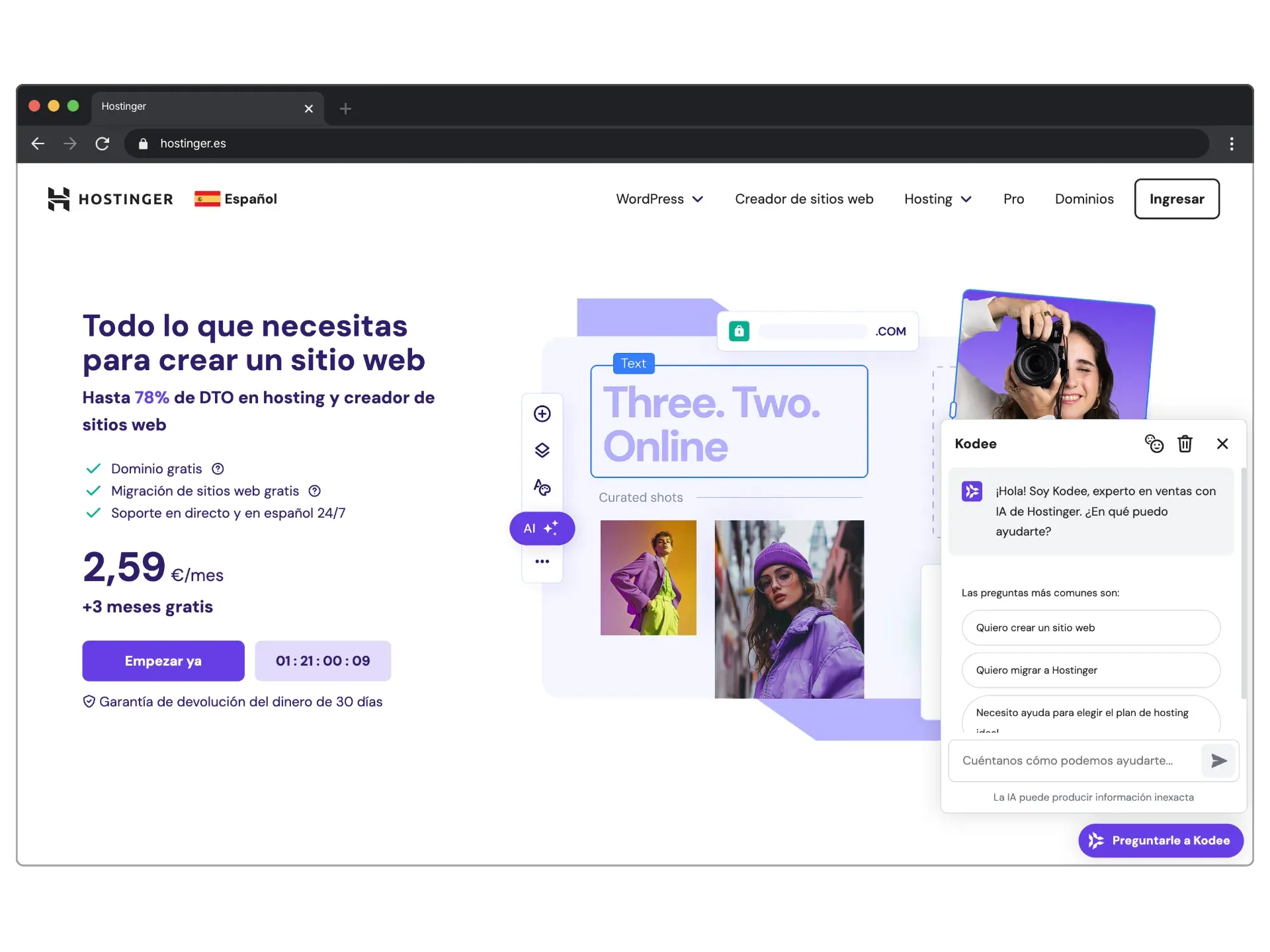 Chatbot en página web empresarial