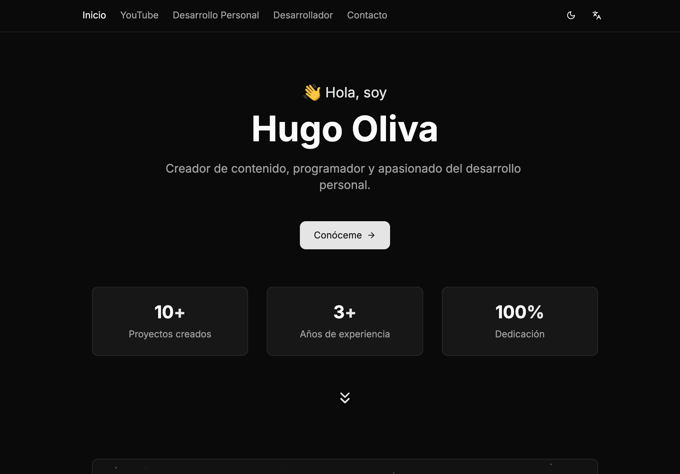 Página de inicio Hugo Oliva