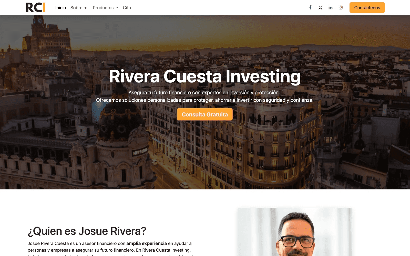 Página de inicio Rivera Cuesta Investing