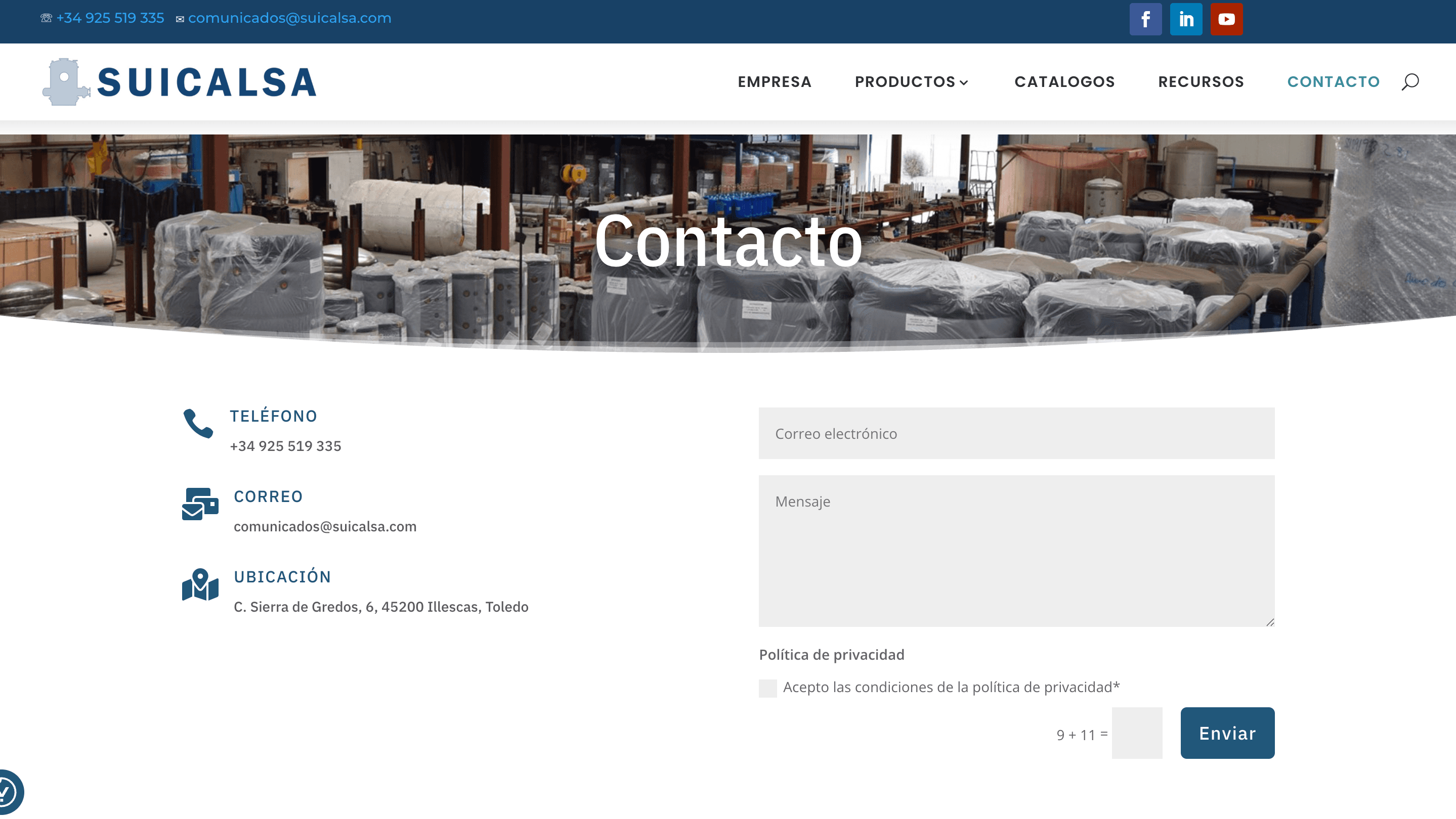 Contacto Suicalsa