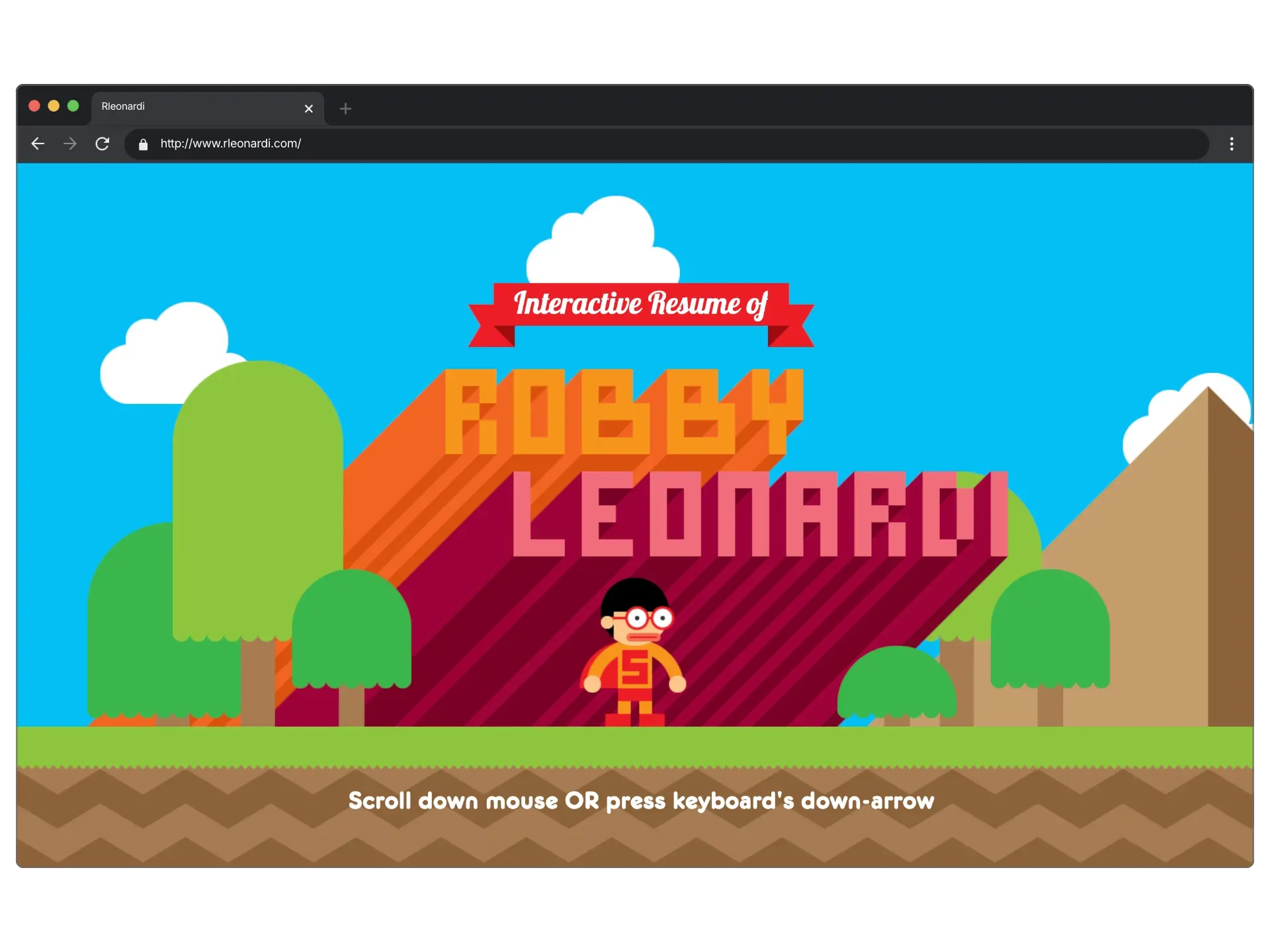 Tipografía personalizada en portfolio web